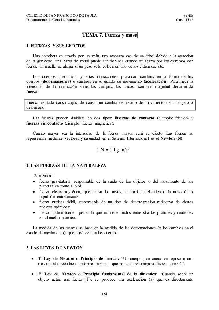 fuerza y movimiento 3 eso ejercicios resueltos